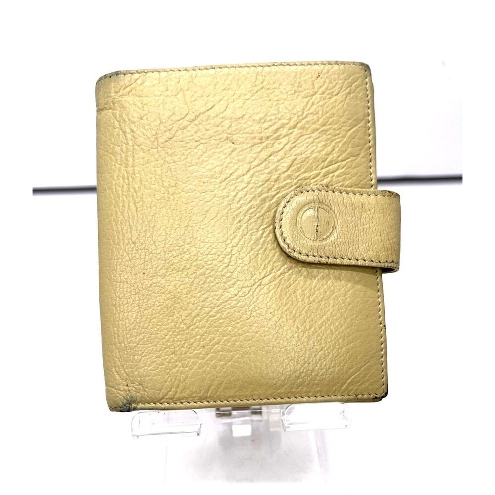 Authentic GUCCI Leather Bifold Wallet Cream color Made in Italy beautiful